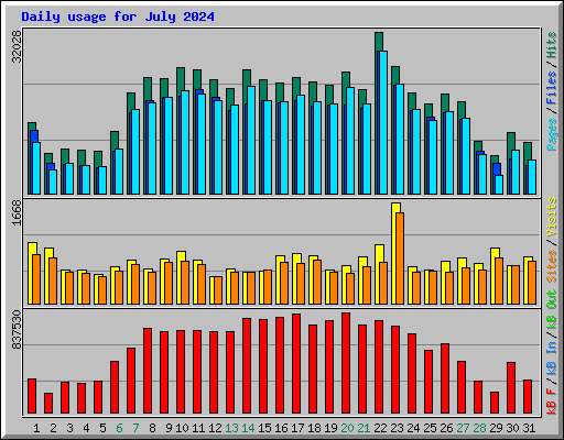 Daily usage for July 2024