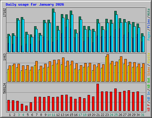 Daily usage for January 2026