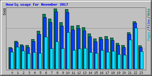 Hourly usage for November 2017
