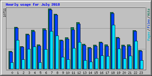 Hourly usage for July 2018