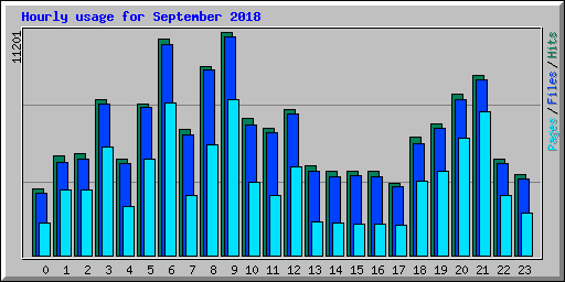 Hourly usage for September 2018
