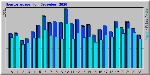 Hourly usage for December 2020
