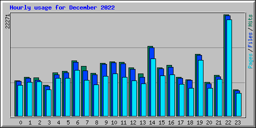 Hourly usage for December 2022