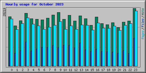 Hourly usage for October 2023