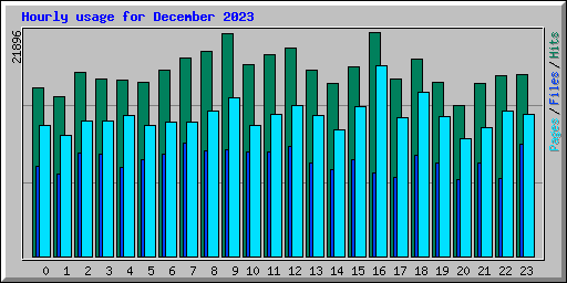 Hourly usage for December 2023